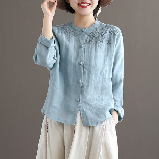 Long Sleeve Vintage Embroidered Top