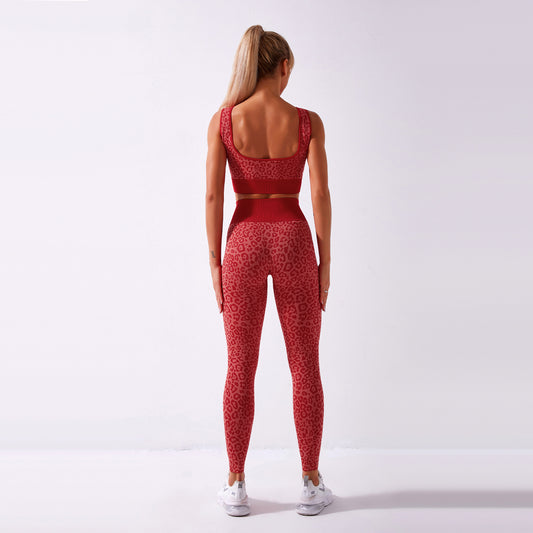 Leopard Printed Yoga Suit For Women